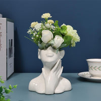 Human Silhouette Ceramic Vase - Nordic Minimalist Home Decor - view 8