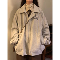 Women's Oversized Zip Hoodie Jacket in a relaxed retro loose fit