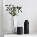 Nordic Ceramic Vase with Face Art