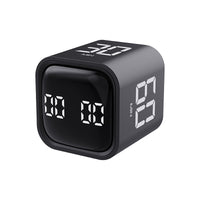 Rear view of the digital countdown timer showing control buttons and USB-C charging port