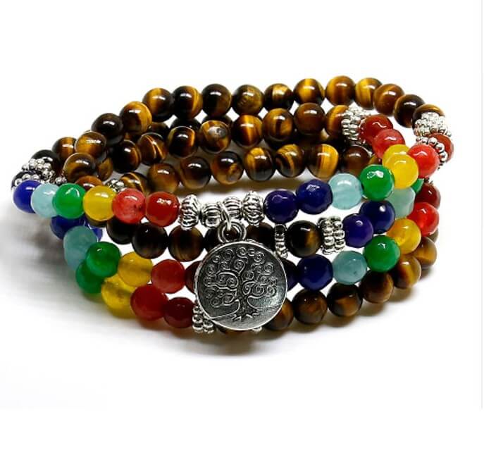 Bodhi Mala Wrap Bracelet for Chakra Healing
