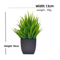 Nordic Artificial Plant Pot New Year Grass Black Square for minimalist home decoration