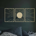 Geometric Black Iron Wall Art Decor
