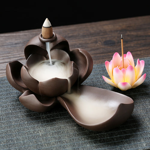Backflow Incense Burner - Purple Sand Aromatherapy Decor