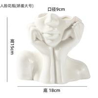 Human Silhouette Ceramic Vase – Nordic Minimalist Home Decor