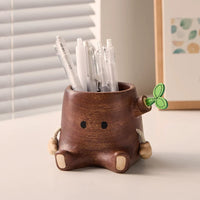 Solid Wood Pen Holder - Nordic Desk Organizer - view 1