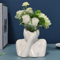 Human Silhouette Ceramic Vase - Nordic Minimalist Home Decor - view 9