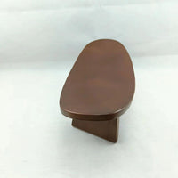 Solid wood kneeling meditation bench shown empty from a front angle