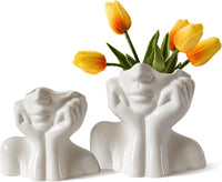 Human Silhouette Ceramic Vase - Nordic Minimalist Home Decor - view 1