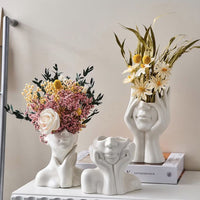 Human Silhouette Ceramic Vase - Nordic Minimalist Home Decor - view 4