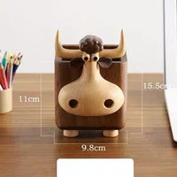 Solid Wood Pen Holder - Nordic Desk Organizer - view 2