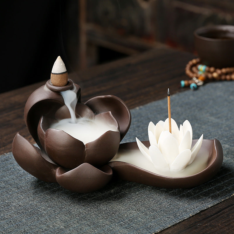 Backflow Incense Burner - Purple Sand Aromatherapy Decor