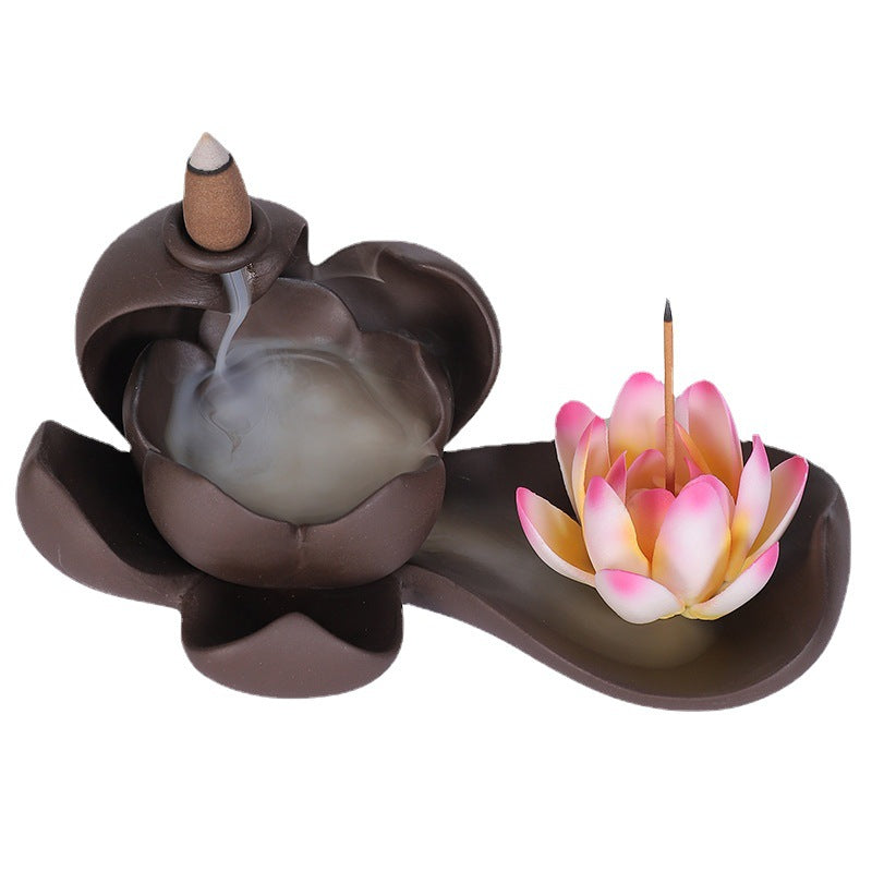 Backflow Incense Burner - Purple Sand Aromatherapy Decor
