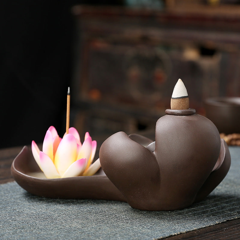 Backflow Incense Burner - Purple Sand Aromatherapy Decor