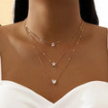 Layered Pendant Necklace Set with Heart & Star Charms