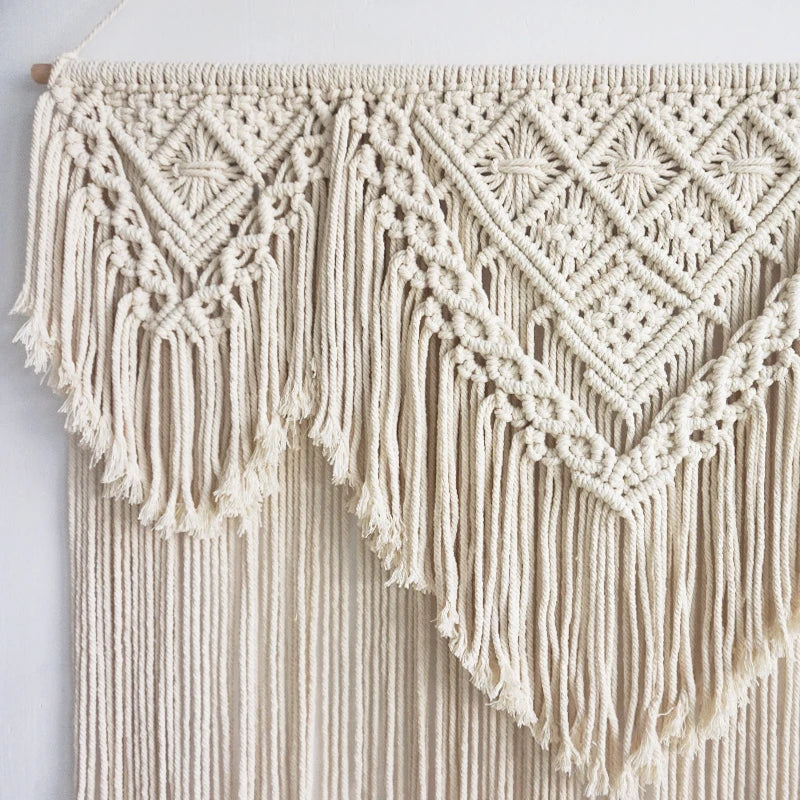 Bohemian Wall Tapestry - Handmade Macrame Wall Decor