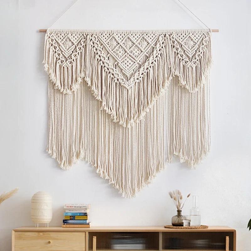 Bohemian Wall Tapestry - Handmade Macrame Wall Decor