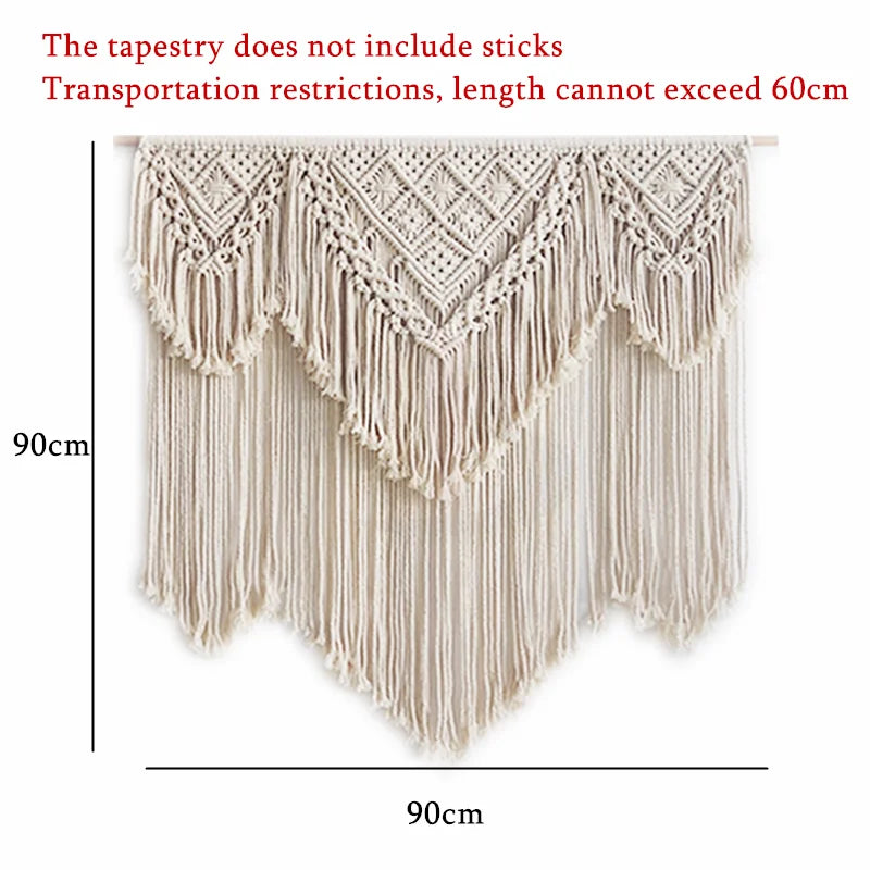 Bohemian Wall Tapestry - Handmade Macrame Wall Decor
