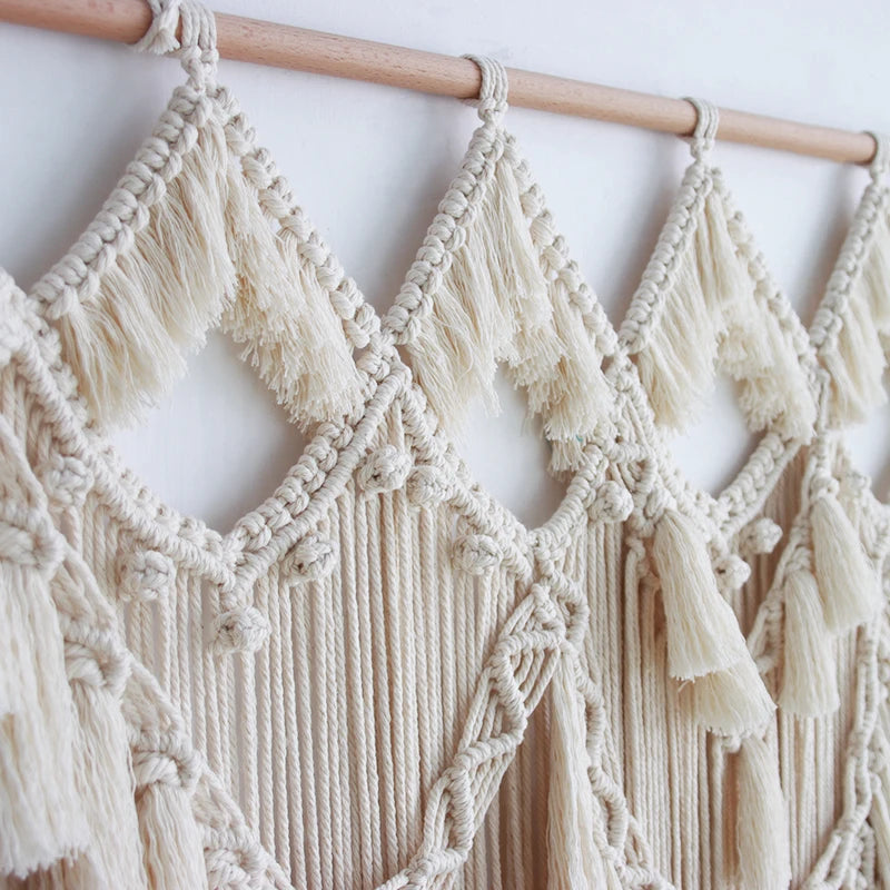 Bohemian Wall Tapestry - Handmade Macrame Wall Decor