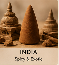 India-scented backflow incense cone