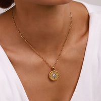 Minimalist Star Pendant Necklace in stainless steel for everyday wear