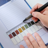 Sticky note index tabs shown in their full assorted color range