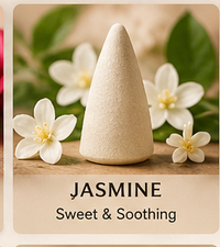 Jasmine-scented backflow incense cone