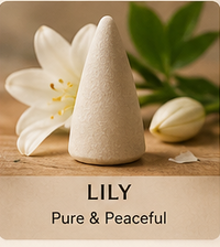 Lily-scented backflow incense cone