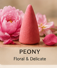 Peony-scented backflow incense cone