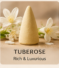 Tuberose-scented backflow incense cone